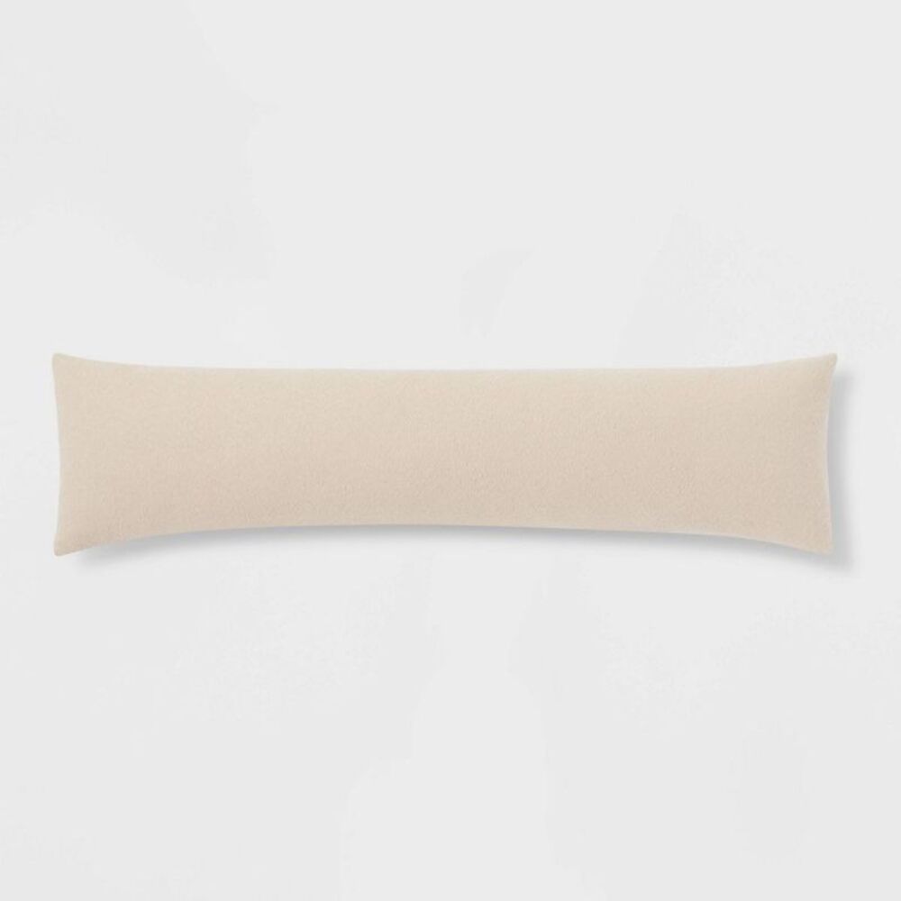 Open Box - Threshold - Lumbar Boucle Color Blocked Decorative Throw Pillo Khaki